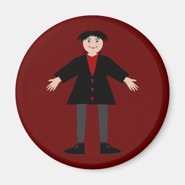 Cute Halloween Vampire Magnet (Front)