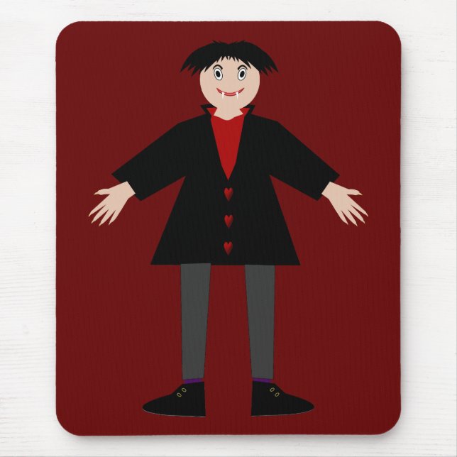 Cute Halloween Vampire Mouse Mat (Front)