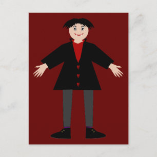 Cute Halloween Vampire Postcard