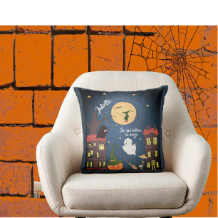 Cute Halloween Watercolor Personalized Cushion