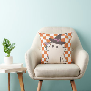 Cute Halloween Wavy Background  Cushion