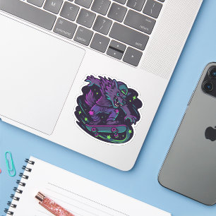 Cute Halloween Werewolf Skateboard Sticker
