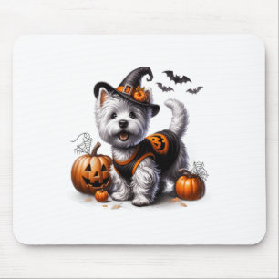 Cute Halloween Westie Tee West Terrier Dog Design Mouse Mat