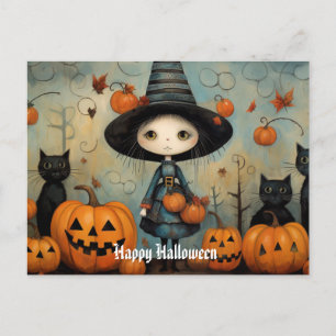 Cute Halloween Witch 6 Postcard