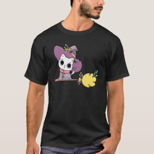 Cute Halloween Witch Cat Flying Kitties Costume T-Shirt