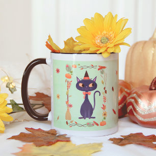 Cute Halloween Witch Cat  Mug