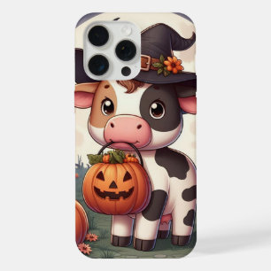 Cute Halloween witch cow iPhone 15 Pro Max Case