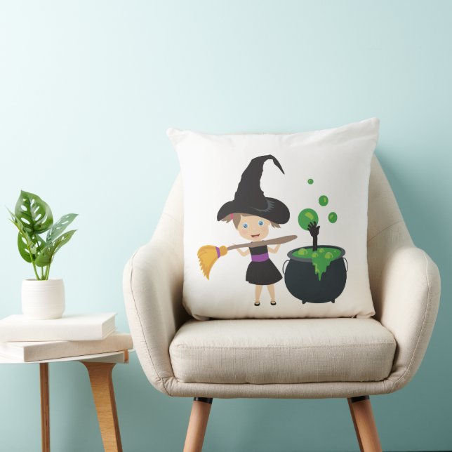 Cute Halloween Witch Cushion (Chair)