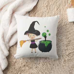 Cute Halloween Witch Cushion