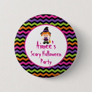 Cute Halloween Witch Girl Halloween Party 6 Cm Round Badge