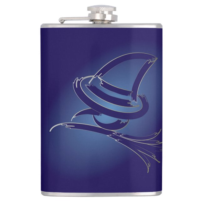 Cute Halloween witch Hip Flask (Front)