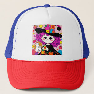 Cute Halloween Witch Matching Spooky Style! Trucker Hat
