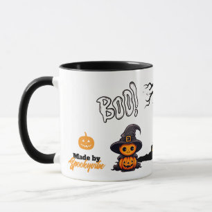 Cute Halloween Witch Pumpkin   Spooky Boo Haunted  Mug