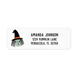 Cute Halloween Witch return address