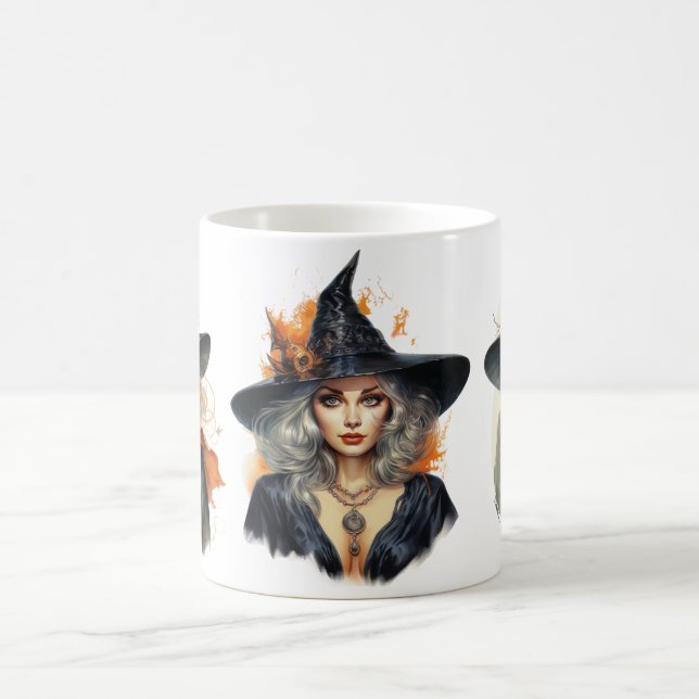 Cute Halloween Witch Spooky Season Coffee Mug (Center)