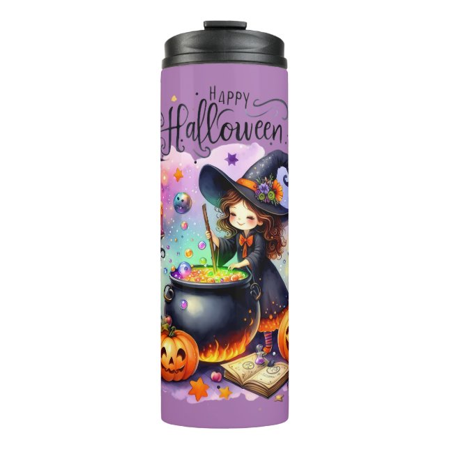 Cute Halloween Witch Tumbler (Front)