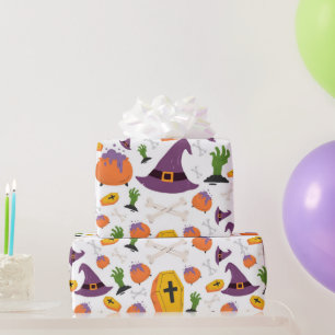 Cute Halloween Witches Kids Gift Wrapping Paper