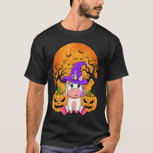 Cute Halloween Witchy Unicorn Halloween Custome T-Shirt