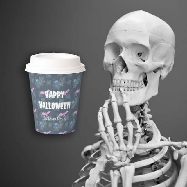 Cute Halloween with bats and spiders Paper Cups (Cute Halloween with bats and spiders Paper Cups
)
