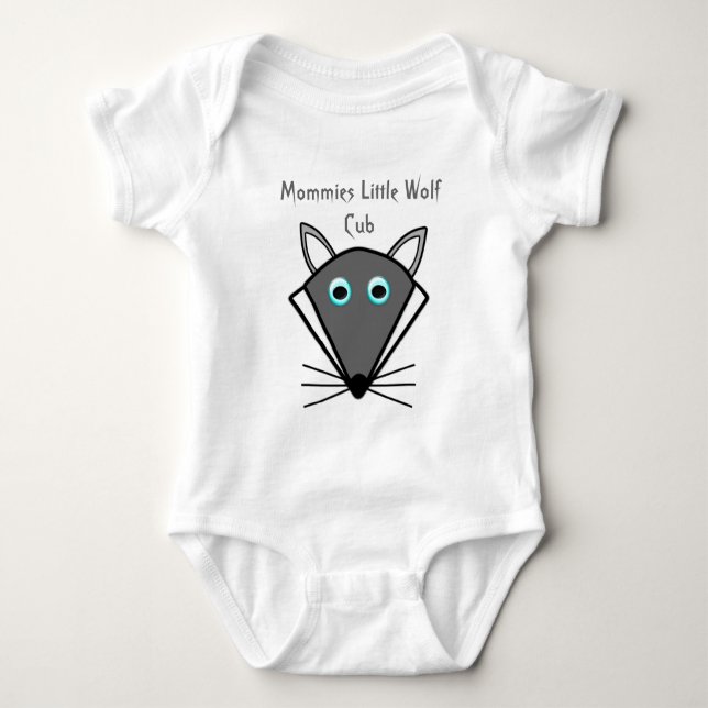 Cute Halloween Wolf Custom Baby Creeper (Front)