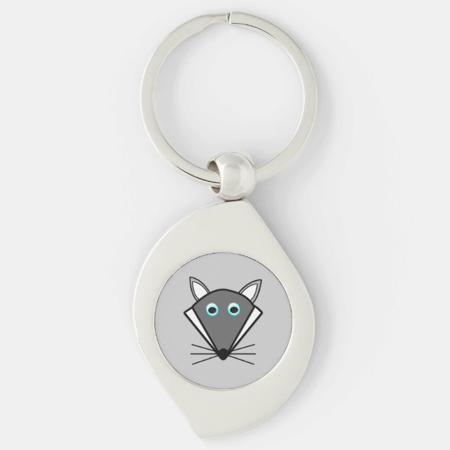 Cute Halloween Wolf Keychain (Front)