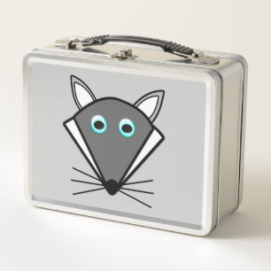 Cute Halloween Wolf Metal Lunchbox