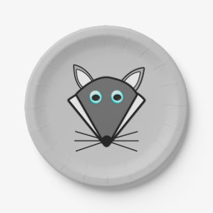 Cute Halloween Wolf Paper Party Plates
