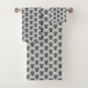 Cute Halloween Wolf Patterned Towels