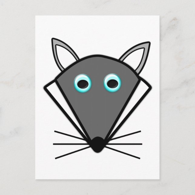 Cute Halloween Wolf Postcard (Front)