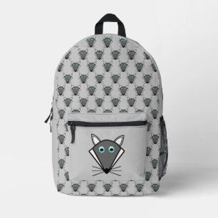 Cute Halloween Wolf Printed Backpack