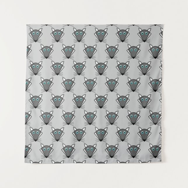 Cute Halloween Wolf Tapestry (Front (Horizontal))