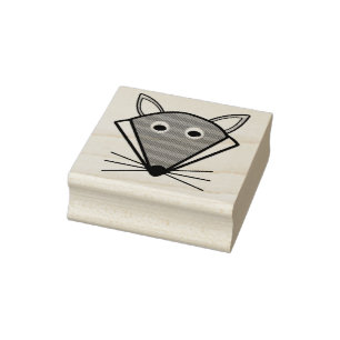 Cute Halloween Wolf Wood Art Stamp