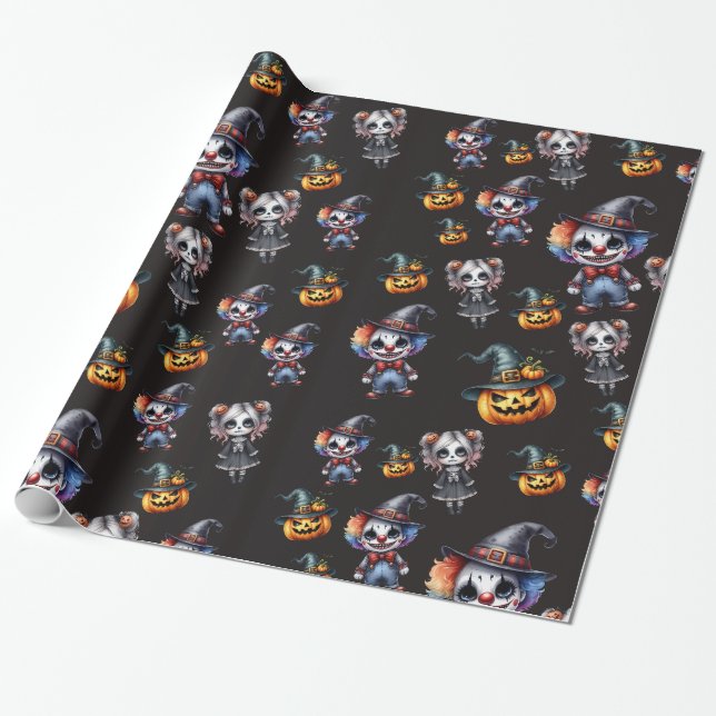Cute Halloween  Wrapping Paper (Unrolled)