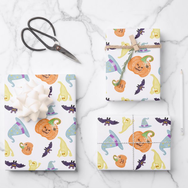 Cute Halloween Wrapping Paper (Front)