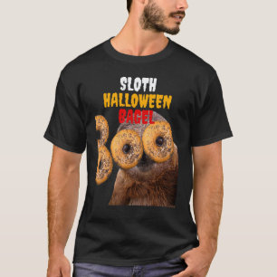 Cute  Haloween Sloth Boo Bagel Costume T-Shirt
