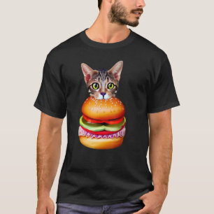 Cute Hamburger Cat Catburger BurgerCat Idea T-Shirt
