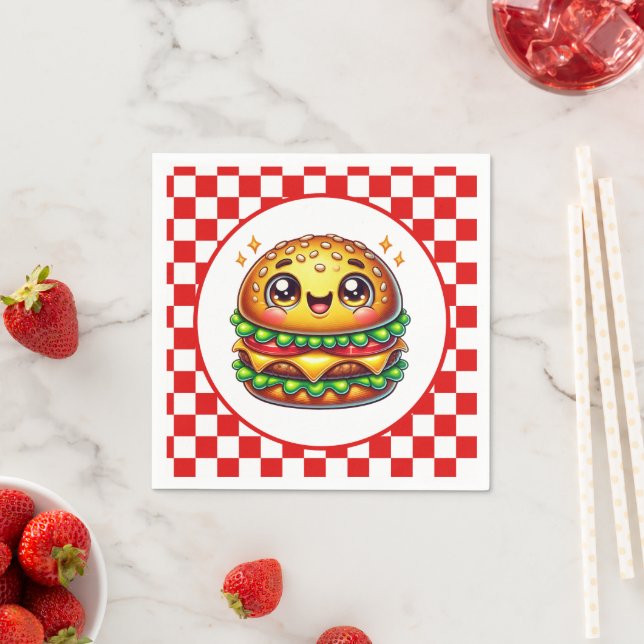 Cute Hamburger lovers party Napkin (Insitu)