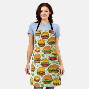 Cute Hamburgers Pattern Apron