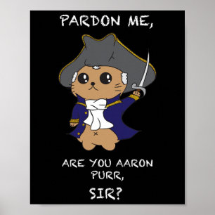 Cute Hamilton Cat Poster