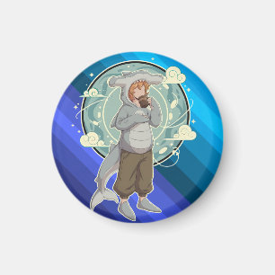 Cute Hammerhead Shark Boy Art Piece Magnet