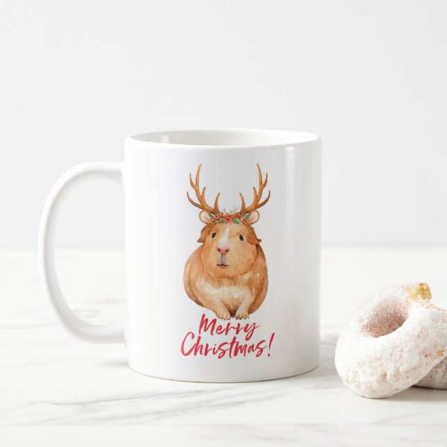 Cute Hampster Christmas Mug (With Donut)