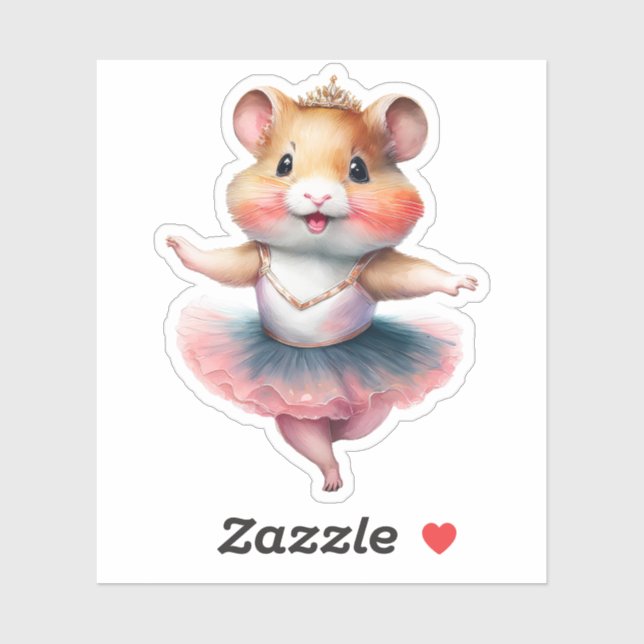 Cute hamster ballerina dancing ballet (Sheet)