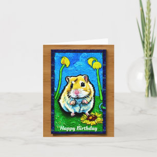 Cute Hamster Birthday Card