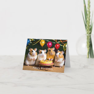 Cute Hamster Birthday Card