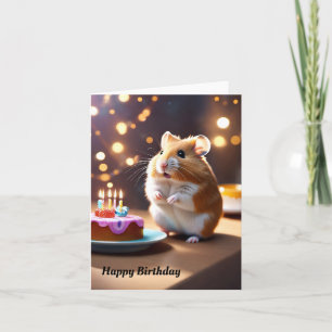 Cute Hamster Birthday Card