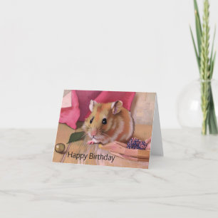 Cute Hamster Birthday Card