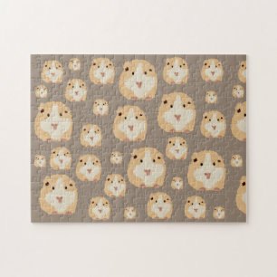 Cute Hamster Brown Pattern   Jigsaw Puzzle