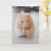 Cute hamster card (Yellow Flower)