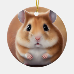 Cute Hamster Ceramic Tree Decoration