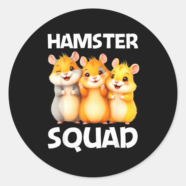 Cute Hamster Design For Men Women Kids Dwarf Hamst Classic Round Sticker (Front)